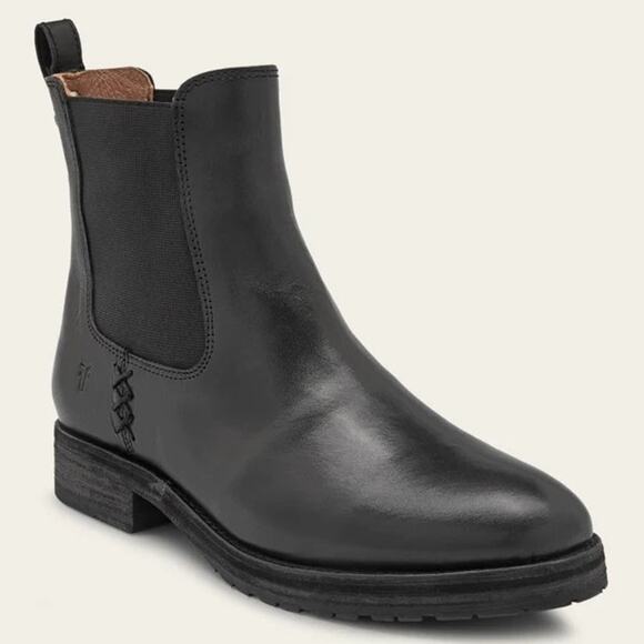 Frye Black Melissa Double Sole Chelsea Boots Women's Sz. 8 - Picture 1 of 10